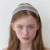 Creative Mesh Pearls Headband Headwear Black White Hairband Rhinestone Wide Hair Hoop  Girls