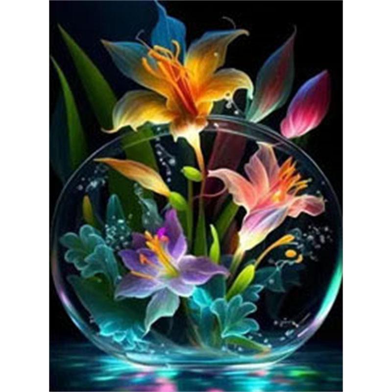 

Алмазний живопис своїми руками. Квітка. Набір для вишивки хрестиком. Мозаїчне мистецтво. Алмазний живопис. Повне коло. Діамант. Прикраса дому. Round 50x70cm