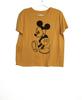 Disney Mickey Mouse Mustard Yellow Graphic 2XL T-Shirt Short Sleeve Unisex Casua