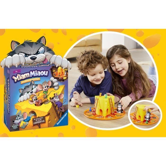 Jeu de société - Ravensburger - Miam Miaou - La course aux fromages - Enfant 3 ans - 2 à 4 joueurs