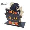 Wooden Roll Paper Stand Halloween Napkin Holder, Spooky Rustic Holder Towel for Home Kitchen Bathroom Countertop Dining Table Decor