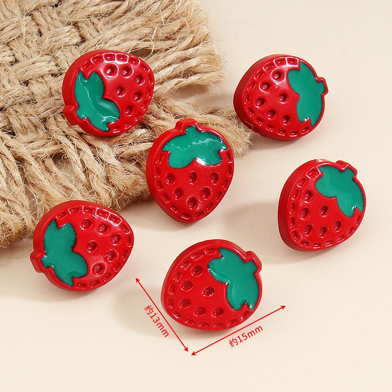 Children's Colorful Strawberry Button Cardigan Sweater