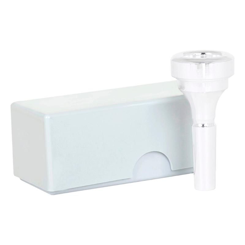 Bb Cornet Mouthpiece Brass Texture Silver Plated 4B Designs for Professional Music Instrument for Replacing and Repair