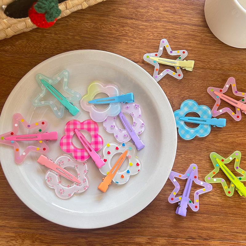 Versatile Floral Polka Dot Hair Clip for Fine Hair