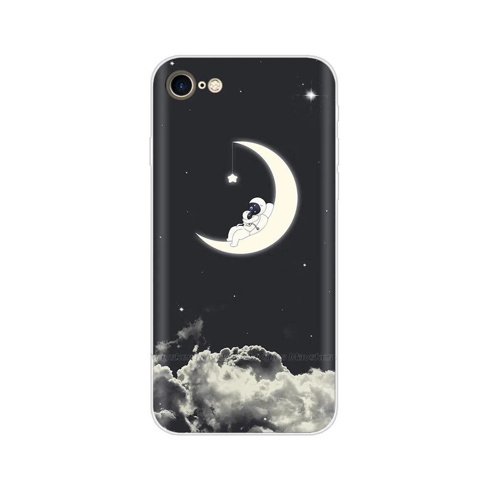 For iPhone SE 2020 Case Fashion Cartoon Soft TPU Back Cover For iPhone SE Clear Silicone Casing Protective Cases For iPhoneSE