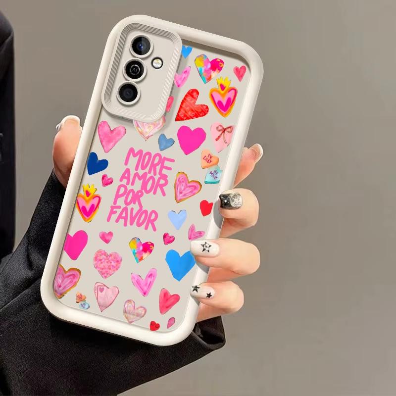 Love Heart Flower Case For Motorola Moto Edge 70 50 Pro 60 Fusion 40 Neo G22 G24 G84 G86 G53 G14 G15 G35 G52 G60 G75 G54 Cover