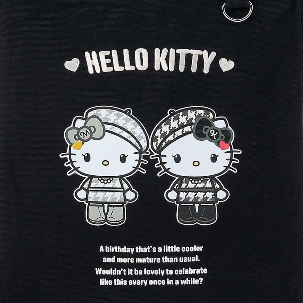 Sanrio Hello Kitty Tote Bag Girly Twin A4 Ages 3 and 282723 (Monochrome Coordinate) Size, Up,