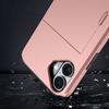 For iPhone 16 Plus Case with Card Holder TPU+PC Phone Cover Dual Layer Shockproof