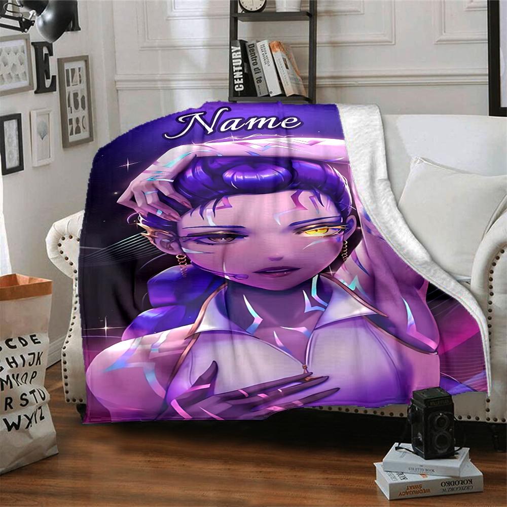 Custom Name Superhero Squad Adventure Blanket for Couch & Bed, Plush Cozy Fuzzy Blanket Super Soft & Warm Blankets for Fall and Winter. 090830