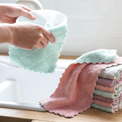 Paños de cocina de microfibra (10 piezas), superabsorbentes, de cocina, de colores aleatorios