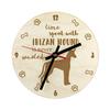 Ibizan Hound, Ibizan Podenco, Ibizan Warren Hound - Clock with Dog, Wooden Clock with Engraving, Personalised Clock by