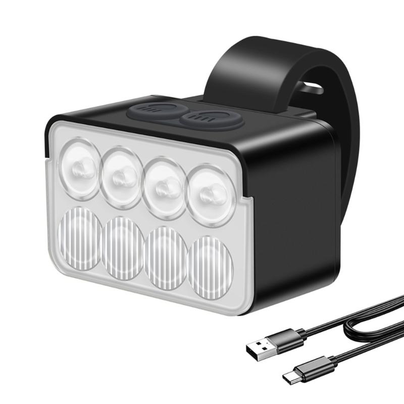 Водонепроницаемая Передняя Фара для Шоссейных Велосипедов Мощный Велосипедный Передний Фонарь USB-Заряжаемый Велосипедный Свет Простая Установка