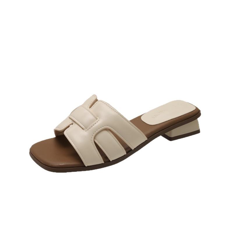 French Flat Shoes One-line Slippers Women's Summer Fashion Vacation Style Beach Slippers