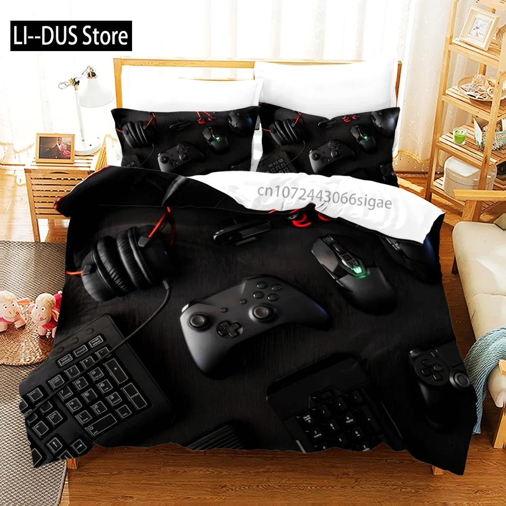 Hot Sale 3D Gamepad Bedding Set Custom Kids Boys Gamer Teens Video Game Duvet Cover for Youth Modern Game Controller Bedspread