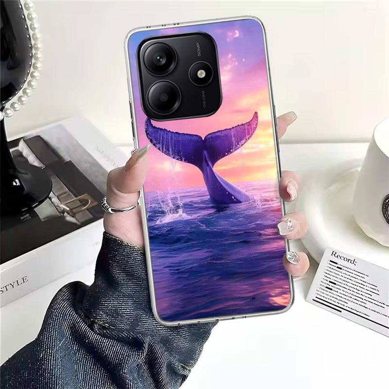Humpback Whale Sea Giant Soft Phone Case For Xiaomi Redmi Note 15 14 14S 13 12 Pro Plus 12S 11 11S 11E 10 10S 11T 5G Fundas Coqu