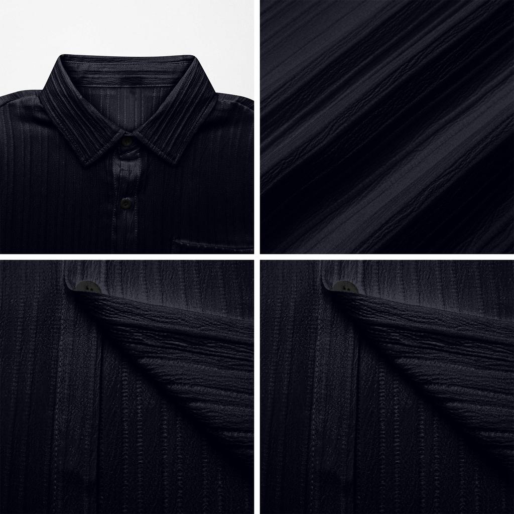 Men's Lightweight Breathable Button Up Casual Shirt Short Sleeve Relaxed Fit Summer Shirt with Chest Pocket and Collar for Everyday Wear