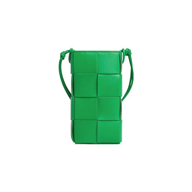 

Bottega Veneta Intrecciato Woven Magnetic Closure Calfskin Phone Bag Women bags Parrot-Green 730541VCQC43722 Basic Set (Bag+Dust Bag)