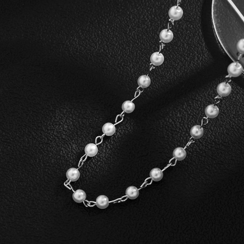 Small Imitation Pearl Beads Chain Short Choker Necklace for Men Trendy Beaded Chain Necklace on Neck 2026 Fashion Jewelry Collar