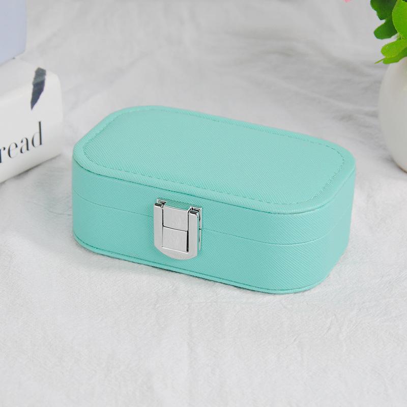 Solid Color Portable Jewelry Storage Box Large Capacity with Simple Design for Rings and Necklaces Small and Medium Sizes