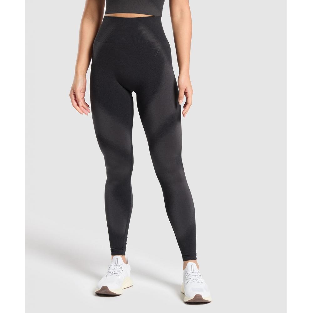 

GYMSHARK Blur Seamless Leggings Black Asphalt Grey B9A1Y BCCJ XL