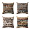 Stylish 18'' Vintage Letter Pillow Case Cushion Cover For Home Office And Sofa Decor
