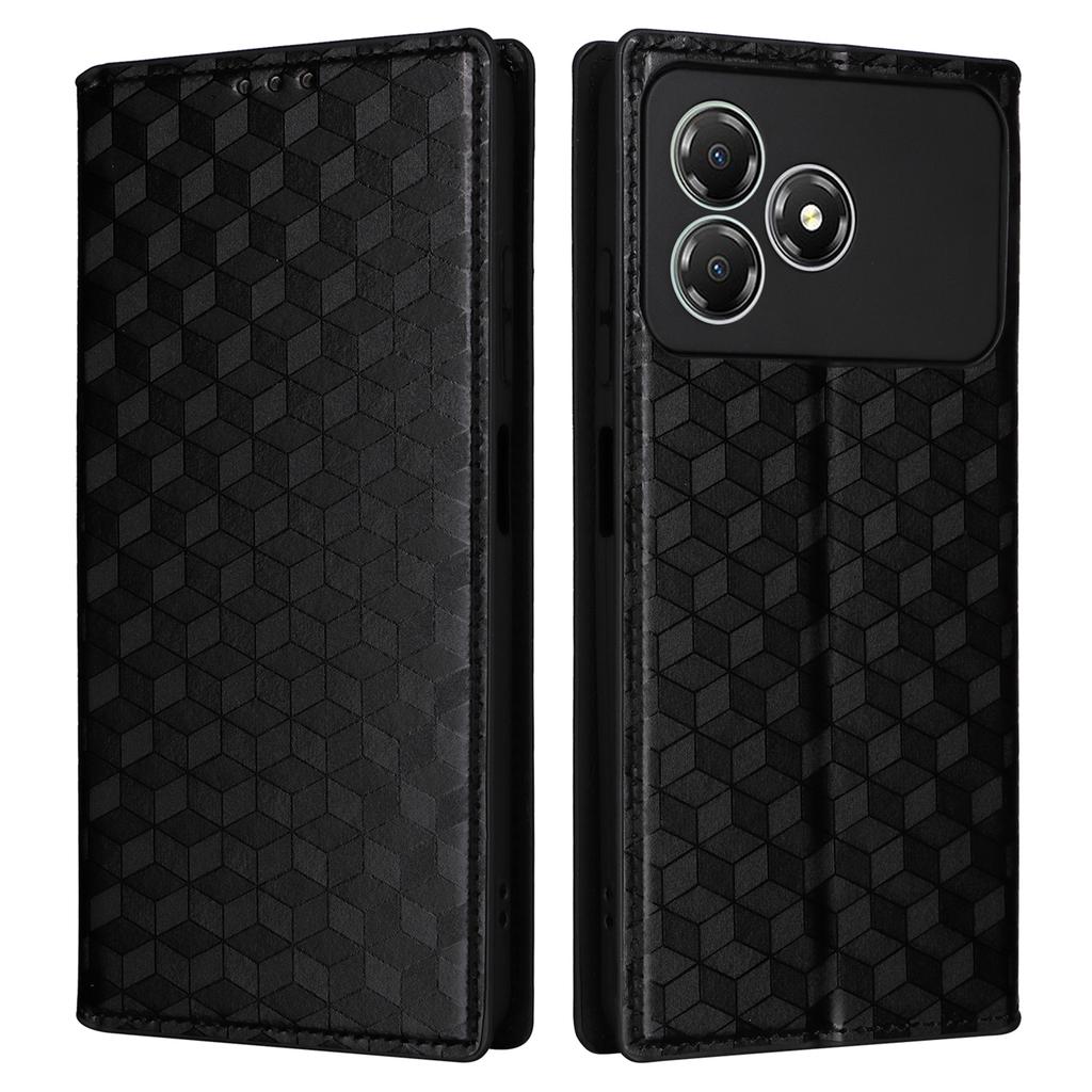 For ZTE Blade A36/nubia A36 Case Wallet Rhombus Imprinted Leather Phone Cover