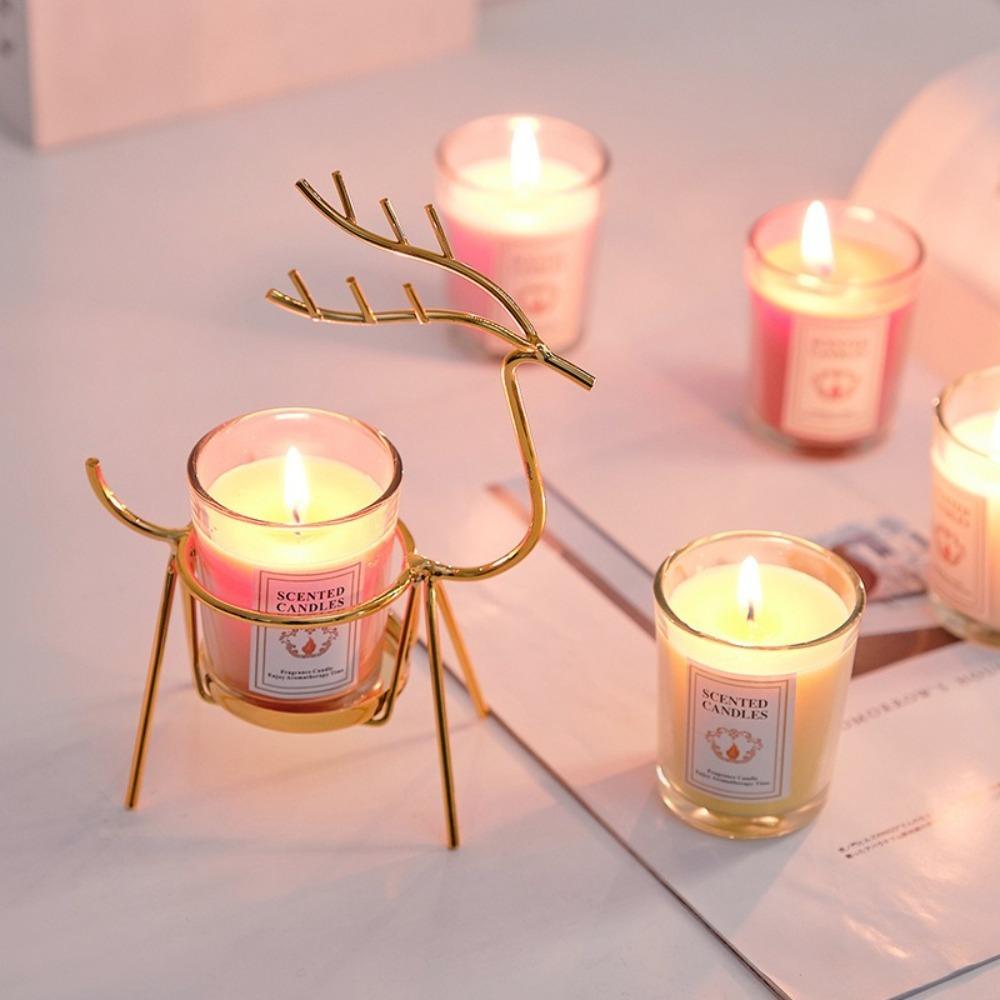Christmas Gift Iron Candle Holders Metal Christmas Candlestick Modern Deer Candle Holder Home