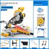 LUXTER 8-inch Sliding Compound Miter Saw with Single Bevel, Aluminum Cutting, Laser Guide, and 45° Woodworking Capability.