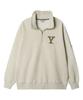YALE Y Logo Half-Zip Sweatshirt_Oatmeal