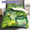 Pokémon Bulbasaur Vzor Povlečení Domácí Dekorace Narozeninový Dárek (1 * povlak na peřinu + 2 * povlak na polštář, bez jádra)