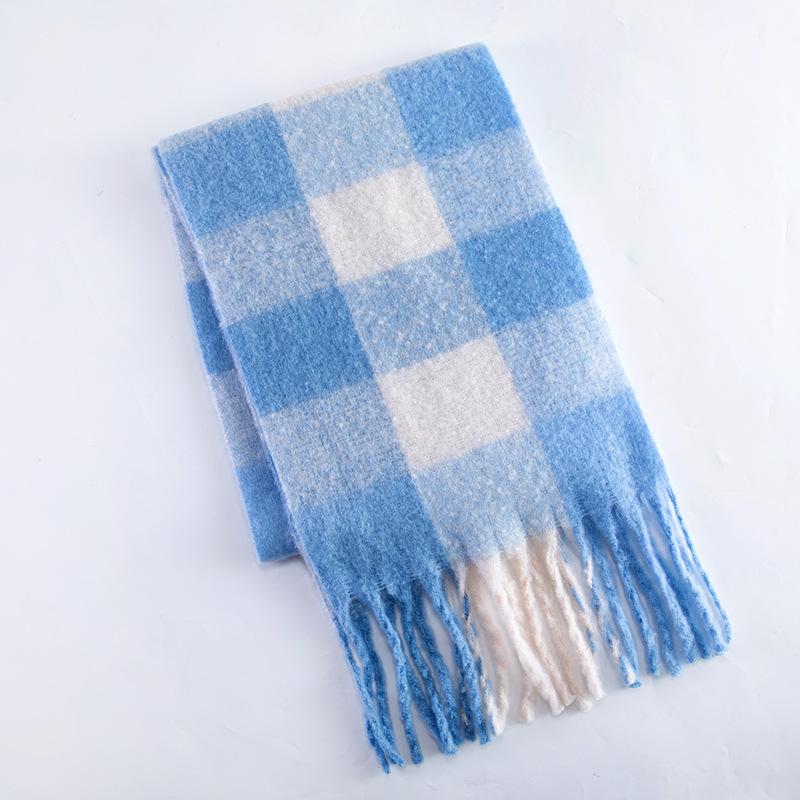Women's European and American Style Long Fringe Mohair Scarf - Warm Autumn/Winter Shawl & Neck Warmer