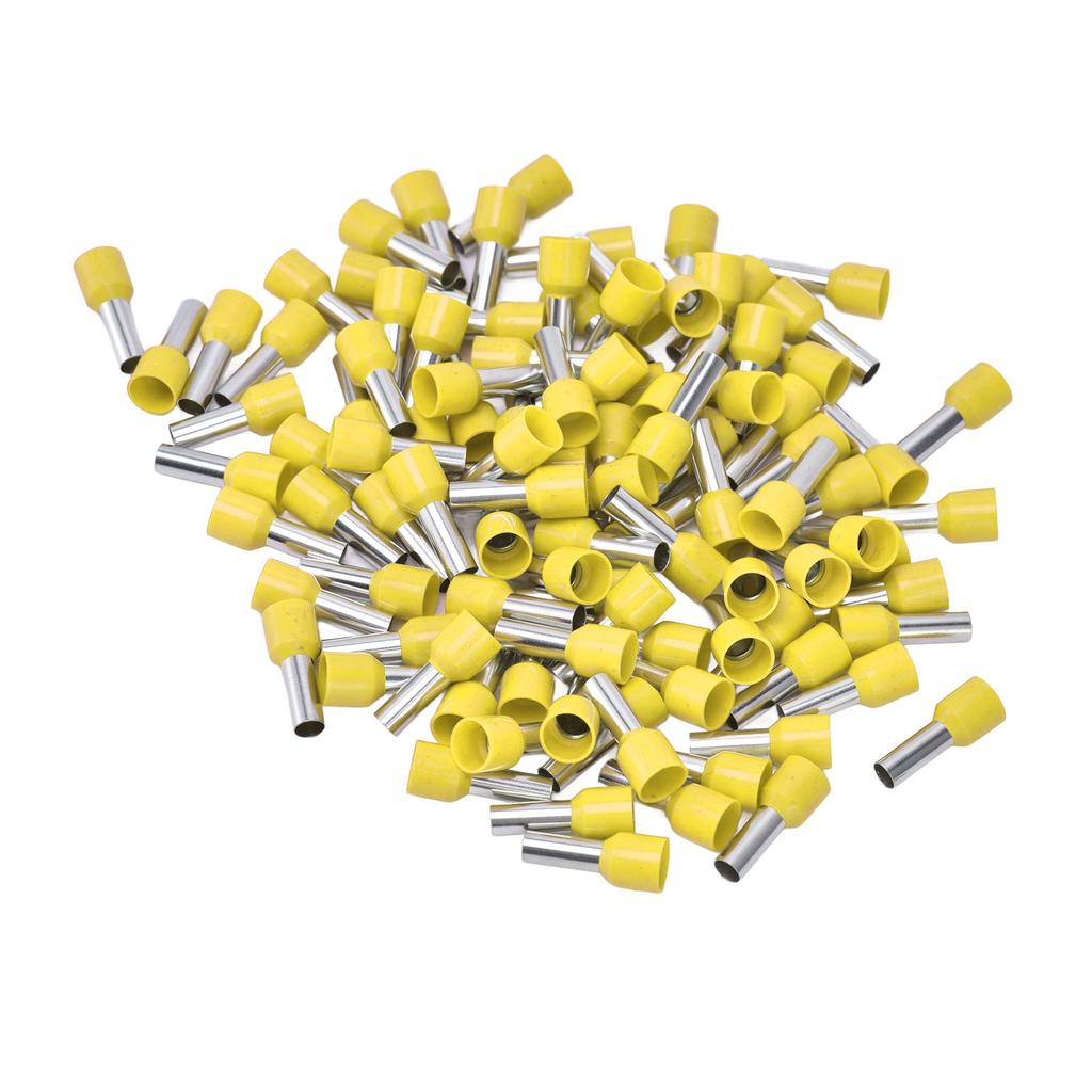 100 bucăți terminale izolate PVC, tub rotund, conector cu sertizare din cupru pentru fir 8AWG E10‑18