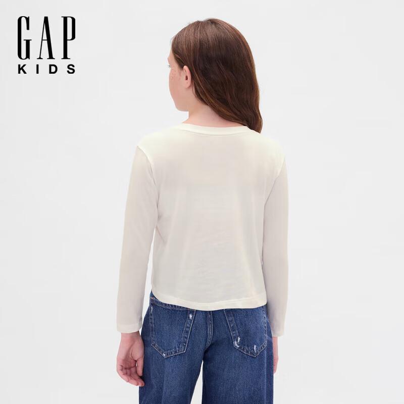 Gap Girls  Logo Print Long Sleeve T-Shirt S