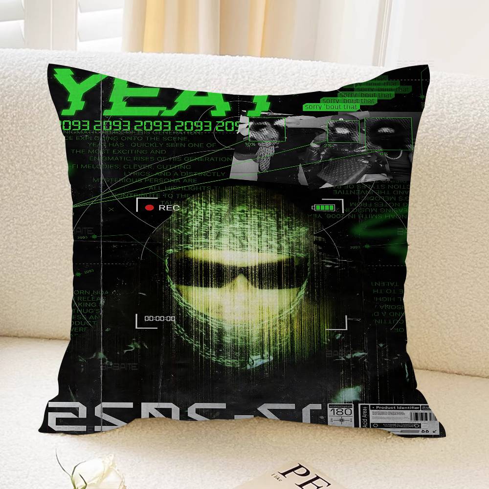 Rap YYeat Cushion Cover Polyester Sofa Cushions Decorative Throw Pillows Home Decoration Pillowcover