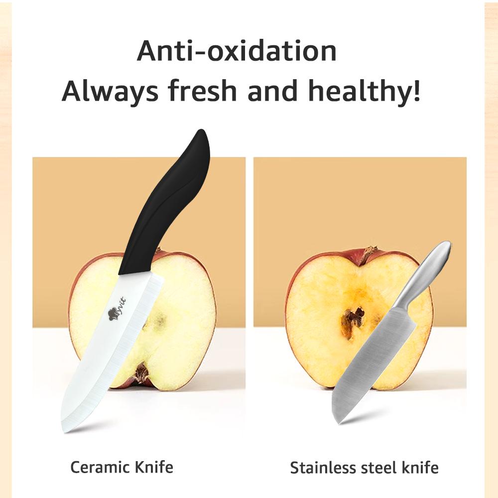 Keramisches Küchenmesser 3 4 5 6 Zoll Kochmesser Allzweckschneider Schälmesser Set Weiß Zirkonoxidklinge Kochen Fleischschneider