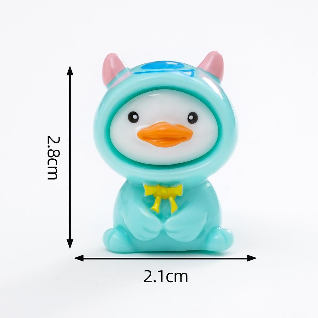 5Pcs Cartoon Dinosaurs Duck Animal Miniatures Resin Ornaments Fairy Garden Decoration Moss Terrarium Micro Landscape