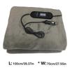 12V Electric Brushed Fleece Car Heated Blanket Temperature Adjustment Timing Heater Warmer Carpet For Cars RV SUV Truck Caravan