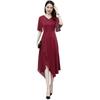 2023 Summer Chiffon Splice Slim Fit Mid-Length Dress