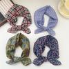 Versatile Women's Cotton Linen Silk Scarf – Spring/Autumn Neck Protector & Fashionable Head Scarf with Foreign Style