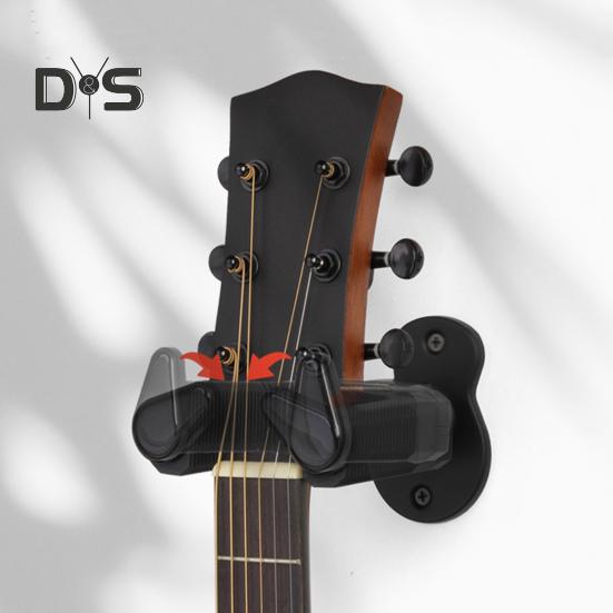 Guitar Wall Mount Hanger Automatic Locking Metal Hook Guitar Accessories for Acoustic Electric Guitar Bass Banjo Mandolin