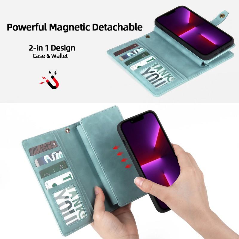 Slim Flip Leather Case IPhone 15 With Card Slots Stand Magnetic Shockproof Cover 14 16