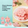 5Pcs/Set Flowers Cookies Mold Cherry Blossom Pink Biscuit Fondant Mold Cookies Flower Shape Press Flower Baking Cutters