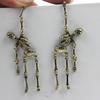 Zinc Zinc Alloy Skeleton Earrings Hip Hop Imitation Human Bone Earrings Fashion Halloween Earrings  Gift