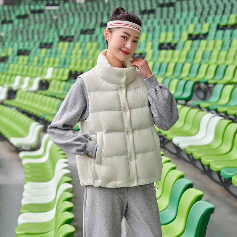 Tanboer Women's Loose Fit Stand-Up Collar Short Down Vest TD238006