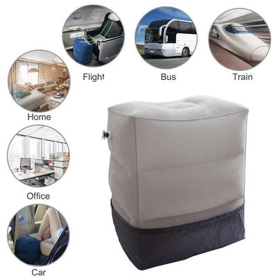 Almohada inflable para reposapiés de avión, reposapiés para dormir para niños, almohada de descanso para pies para avión, coche, autobús, taburete de viaje