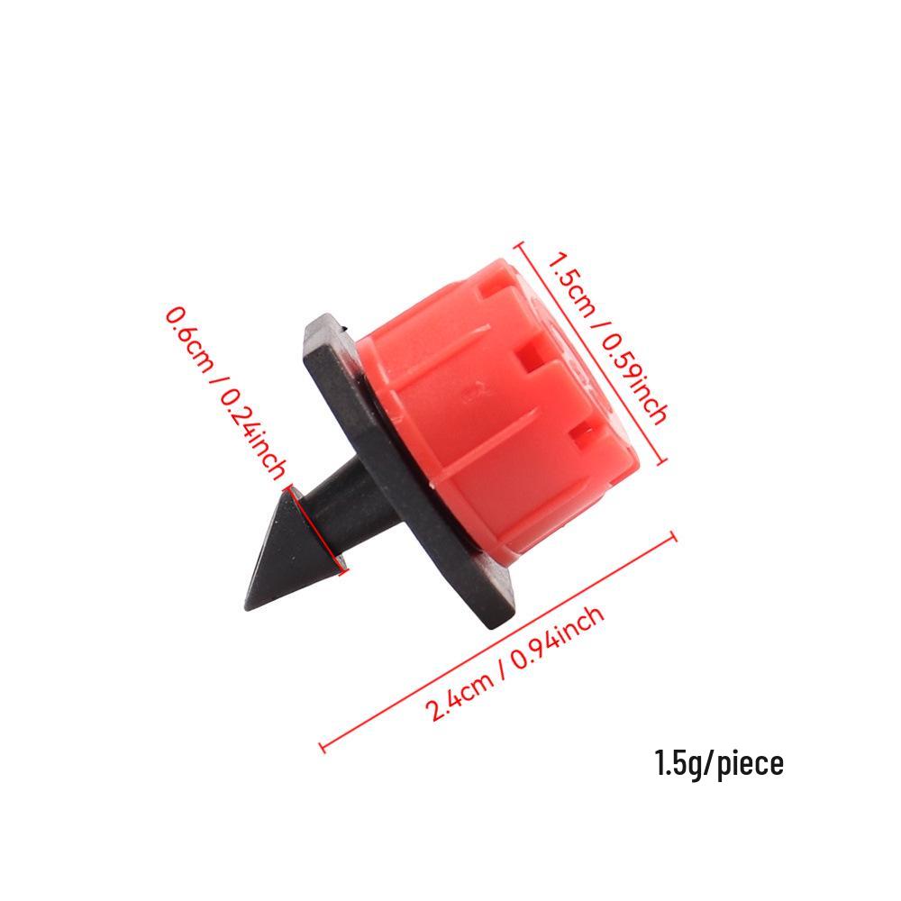 Pressure-compensated 4L/8L/h dripper: Steady flow regulator, washable drip head, irrigation pipe fitting.