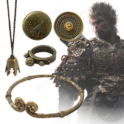 Μαύρος Μύθος: Wukong Παιχνίδι Περιφέρεια Μαϊμού Ήλιος Χρυσό Στεφάνι Χειροποίητο Κολιέ Δαχτυλίδι Καρφίτσα Sun Wukong Βουδιστικό Στεφάνι Σύσφιξης