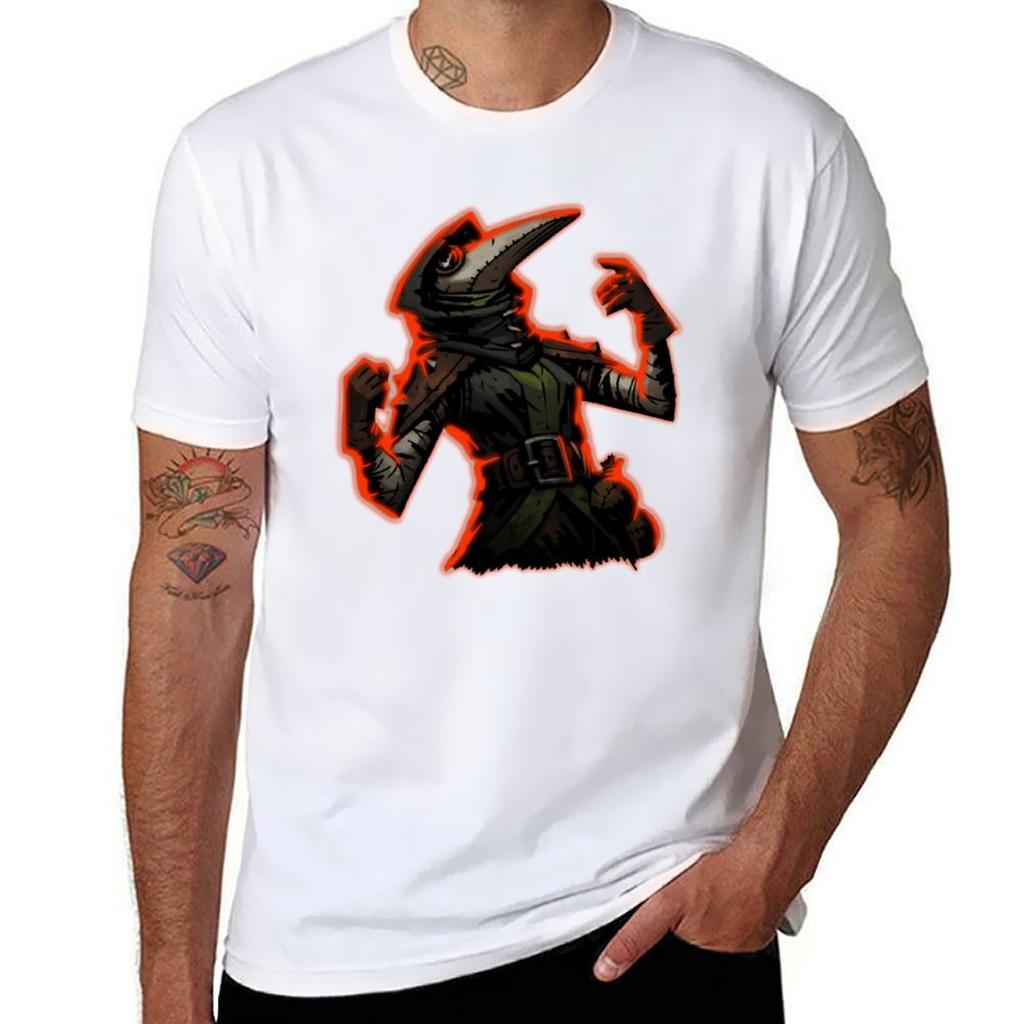 Darkest Dungeon Plague Doctor T-Shirt Standard Passform Einfarbiges T-Shirt