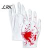Festive Atmosphere Decorations Halloween Horror Gloves, Creepy Red Hand Cosplay Prop for Party, Party Spooky Costume Accessory Haunted House, Trick or