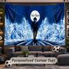 Edward Scissorhands Personalized Tapestry Support Custom Name, Wall Art Home Decoration